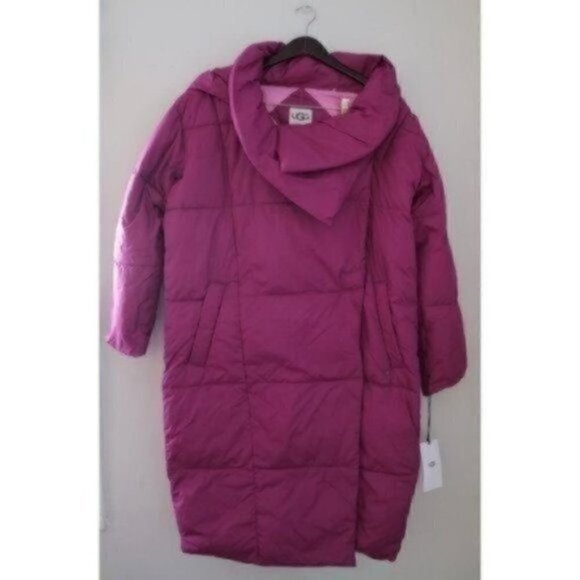 NWT Ugg Catherina Puffer Oversized Wild Violet Purple Coat Size Medium - Picture 10 of 12